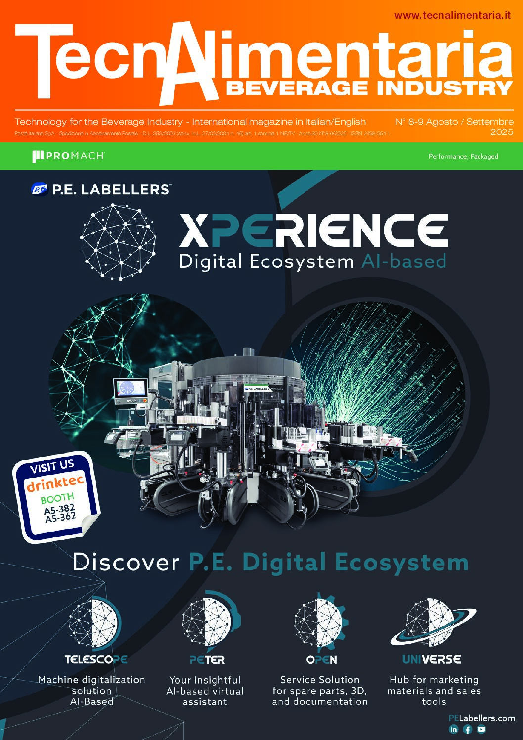 Magazine TecnAlimentaria –  BEVERAGE INDUSTRY